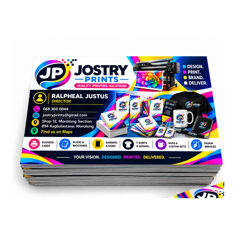 Printed business cards