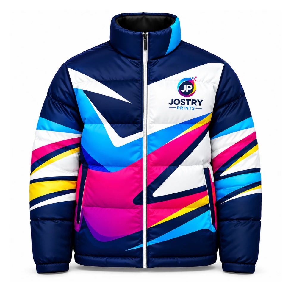 Branded puffer jacket