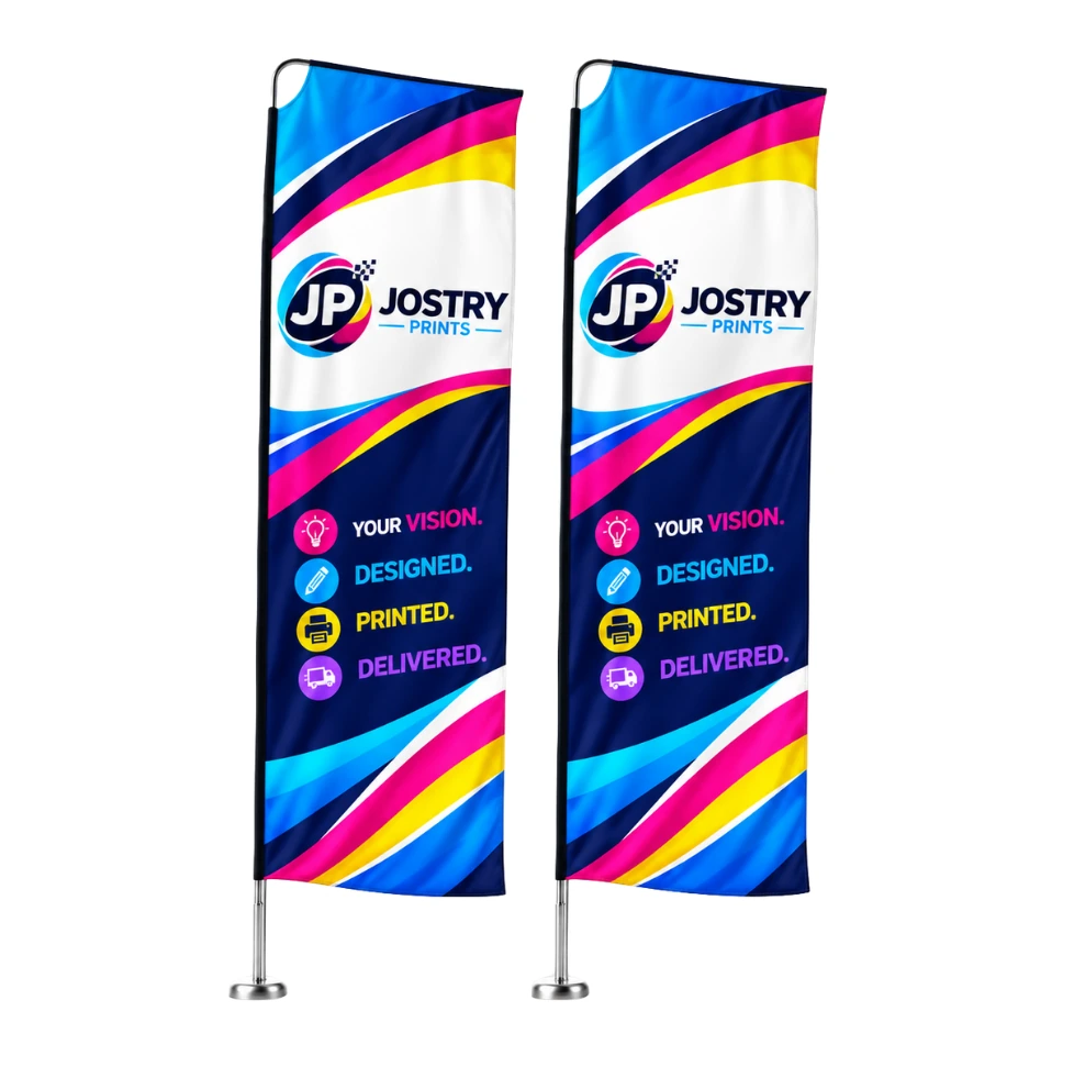Telescopic flag branding